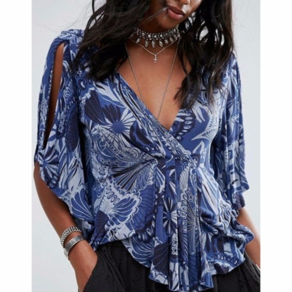 Free people amour cold shoulder top